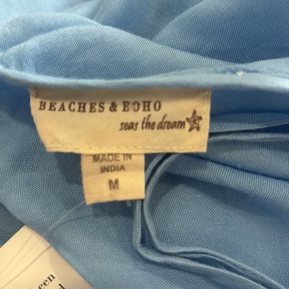 Blue Embroidered High Low Dress - Picture 15 of 17